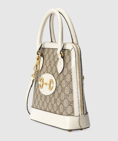 Gucci 1955 Horsebit Small Top Handle Bag White