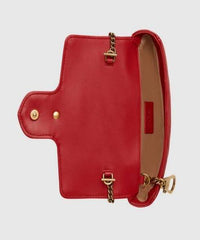 Gucci GG Small Marmont Leather Shoulder Bag Red