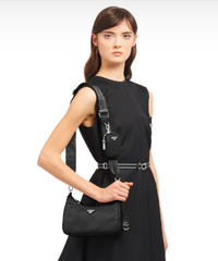 Prada Re-edition 2005 Nylon Shoulder Bag Black