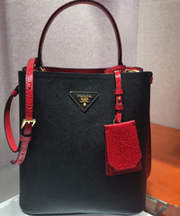 Prada Panier Medium Bag Black/Red