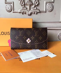 LV Emilie Wallet Monogram Rose Ballerine