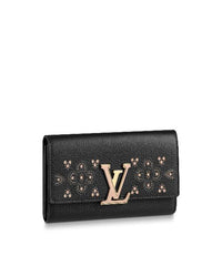 LV Compact Wallet Taurillion Leather Noir