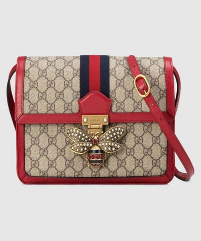 Gucci Queen Margaret GG Supreme Medium Shoulder Bag Red