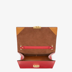 Fendi Kan U Leather Bag Red