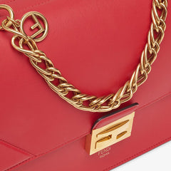 Fendi Kan U Leather Bag Red