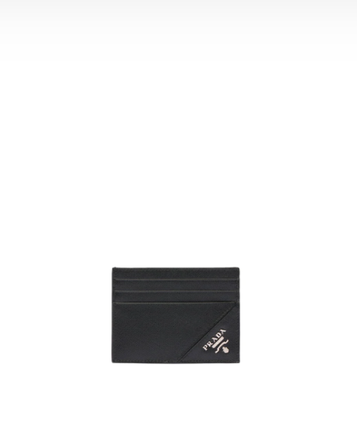 Prada Leather Card Holder Black