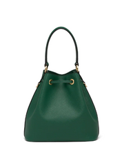 Prada Saffiano Leather Bucket Bag Green