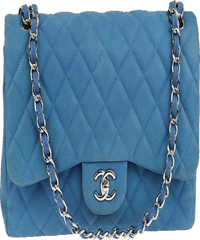 Chanel Classic Clutch With Chain – CWC Lambskin Blue Silver-Toned