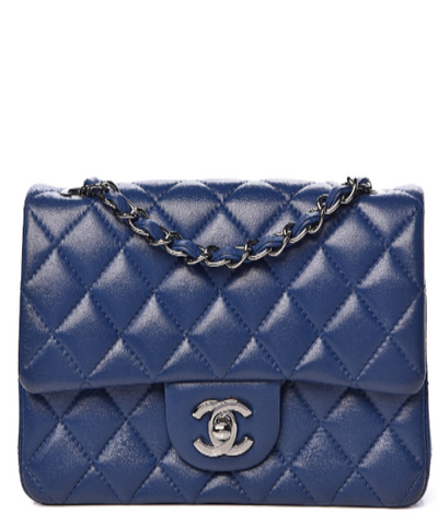 Chanel Classic Clutch With Chain – CWC Lambskin Blue Silver-Toned