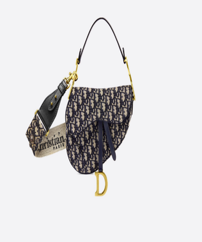 Dior Blue Oblique Saddle Bag