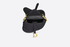 Dior Mini Saddle Bag In Black Calfskin