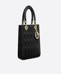 Lady Dior Lambskin Bag Black