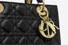 Lady Dior Lambskin Bag Black