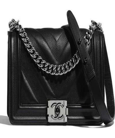 Chanel Boy Handbag Calfskin Ruthenium best quality