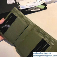 Chanel Classic Small Flap Wallet Green