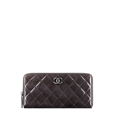 Chanel 19 Long Zipped Wallet Sky Black
