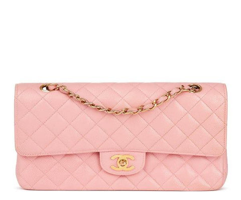 Chanel Classic Clutch With Chain – CWC Caviar Pink Silver-Toned