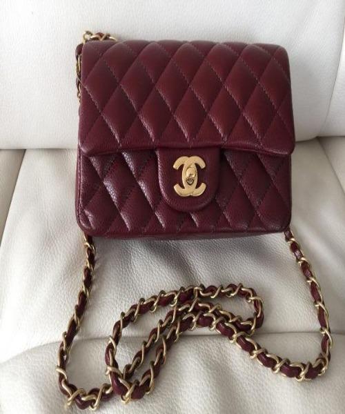 Chanel Mini Flap Bag Maroon