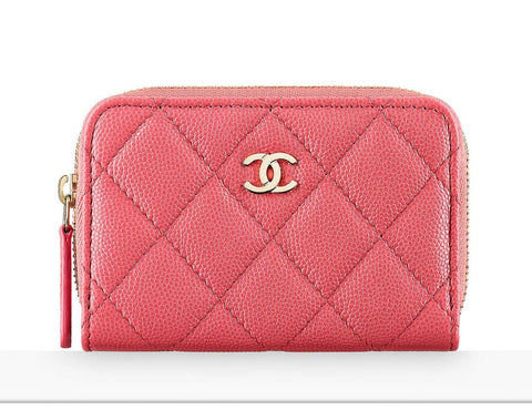 Chanel Classic Zipped Coin Purse Pink