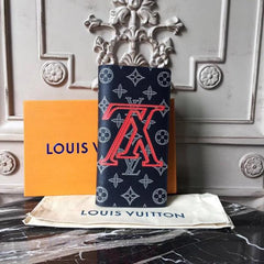 LV Brazza Wallet Monogram Upside Down Canvas Infrarouge Initials