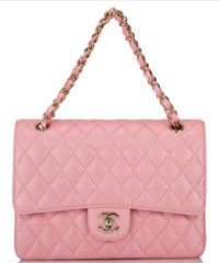 Chanel Caviar Quilted Small Double Flap Bag Pink Gold-Tone