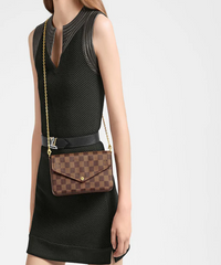 Louis Vuitton LV Felicie pochette damier new Beige Leather ref.441403 -  Joli Closet