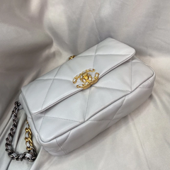 Chanel 19 Maxi Flap Bag White