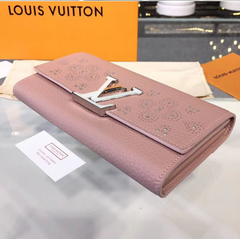 LV Compact Wallet Taurillion Leather Magnolia