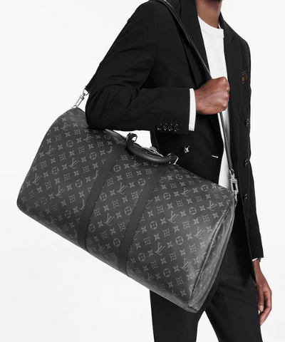 LV Keepall Bandouliere 55 Monogram Eclipse