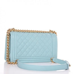 Chanel Boy Medium Handbag Sky Blue