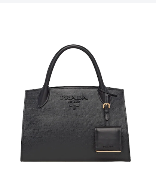 Prada Monochrome Saffiano Leather Bag Magnolia