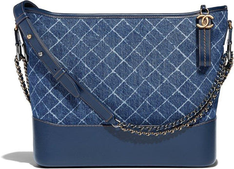 Chanel Hobo Handbag Blue