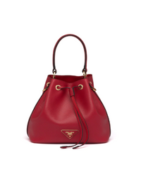 Prada Saffiano Leather Bucket Bag Red