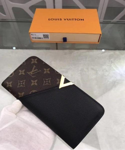 LV Monogram Canvas And Leather Kimono Wallet Black