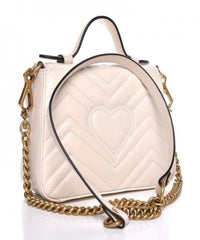 Gucci GG Marmont Small Top Handle Bag White