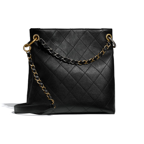Chanel Hobo Handbag Black