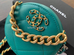 Chanel 19 Clutch With Chain Turquoise