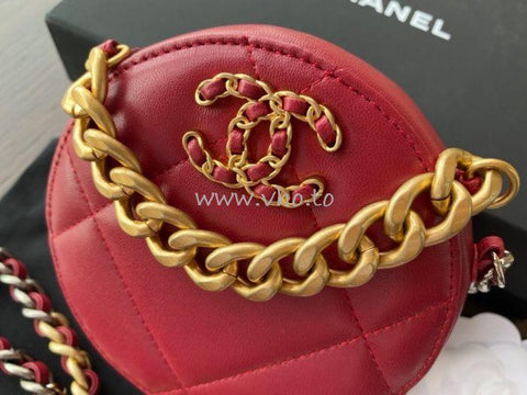 Chanel 19 Clutch With Chain Red