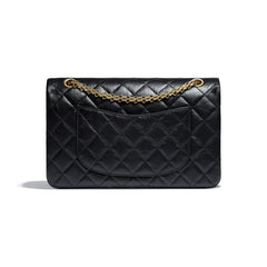 Chanel 2.55 Handbag Aged Calfskin Black