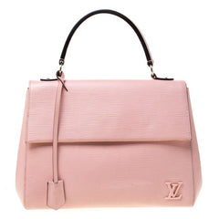 LV Cluny MM Bag Epi Leather Rose Ballerine