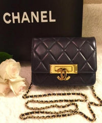 Chanel Wallet On Chain – WOC Golden Class Calfskin Black