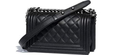 Small Boy Chanel Handbag Black-Silver