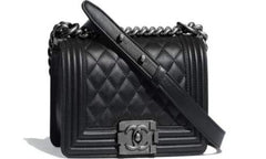 Chanel Le Boy Wallet On Chain – WOC Black Quilted Lambskin Gold-Toned