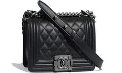 Small Boy Chanel Handbag Black-Ruthenium