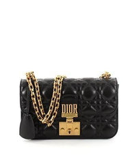 Dior Lambskin DiorAddict Flap Bag Black