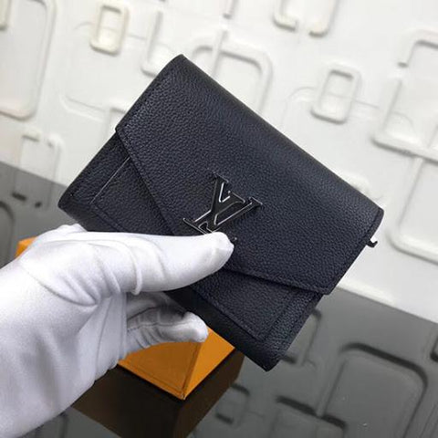 LV MyLockMe Compact Wallet Noir