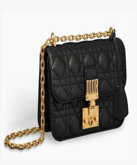 Dior Lambskin DiorAddict Flap Bag Black